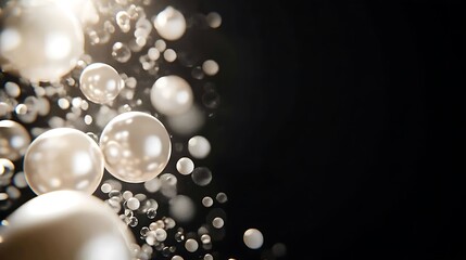 Luxury Pearl Background Elegant Black and White Pearl Texture for Design Projects