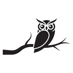 owl sitting on branch