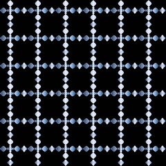 seamless pattern abstract decorative backdrop  geometric blue steel elements on a black background