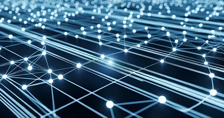 Futuristic technology network abstract digital background visualization, connections and global - Powered by Adobe