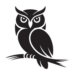 Obraz premium owl sitting on branch