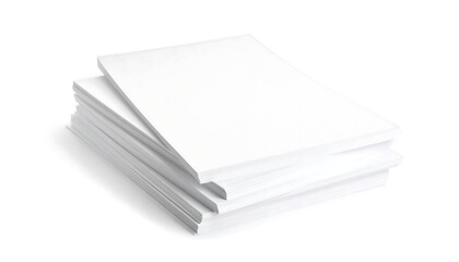 Stack of blank white papers