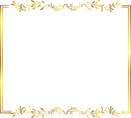 frame with leaves gold border Golden Border Warm Color Frame	