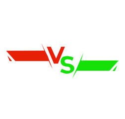 VS logo fight element of game vector design on white background