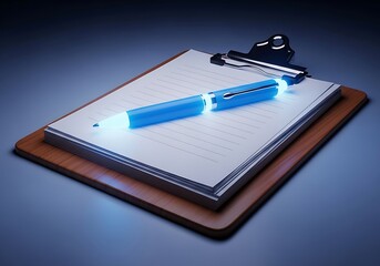 Clipboard with pen and paper, representing medical records and documentation