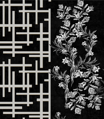 front back sleeve digital print pattern