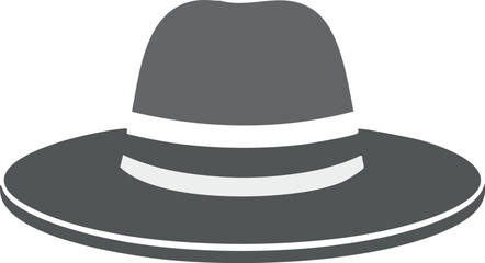 Gray fedora hat with white band headwear fashion
