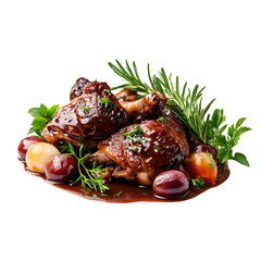 Traditional French Coq Au Vin Chicken Stew