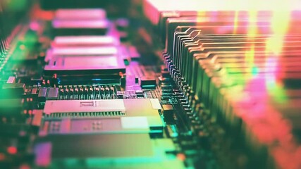 Electronic circuit board showing data processing and advanced technology - Powered by Adobe