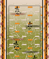front back sleeve digital print pattern