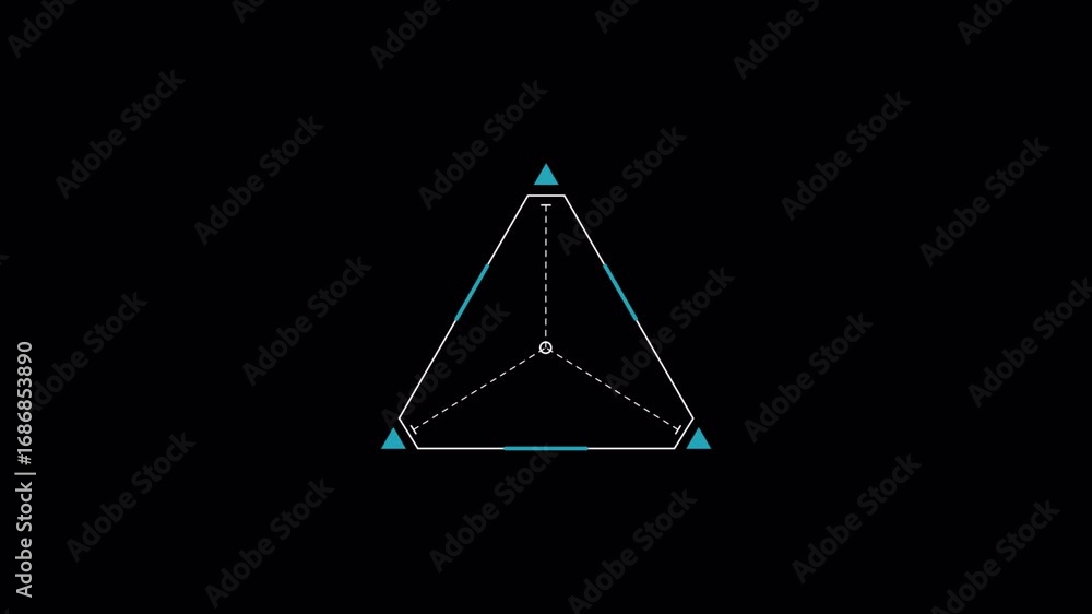 Poster geometric shapes: dynamic triangular transformation