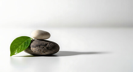 Fototapeta premium Zen stones: balancing act, promoting peace and harmony. 