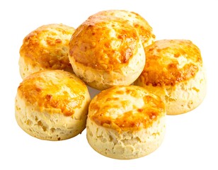 Stack of golden cheese scones (1)