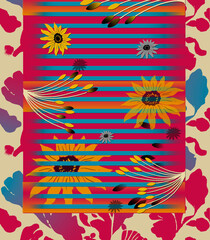 front back sleeve digital print pattern