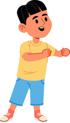 Smiling Boy in Casual Outfit