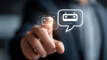 finger activates digital chatbot