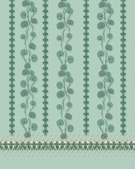 front back sleeve digital print pattern