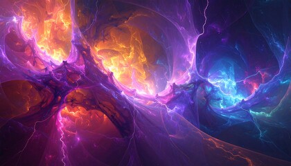 Abstract cosmic nebula explosion
