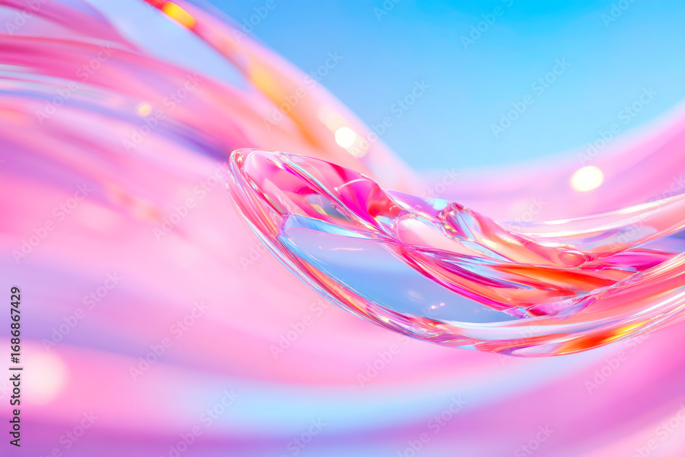 Aufkleber dynamic abstract background with vibrant shapes and hues in motion