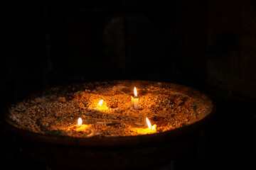 Candles burning