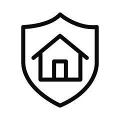 simple home insurance and protection icon vector