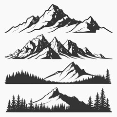 Mountain Range Silhouettes mountains peaks © rabi