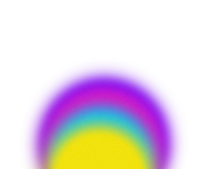 Abstract semi-circle glowing rainbow gradient shape, dreamy overlay cutout design with vivid soft colors, playful artistic colorful arc form.