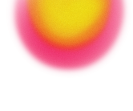 Vibrant glowing gradient circle with yellow center and red soft edges, dreamy abstract cutout design, minimal modern overlay with warm vivid tones.