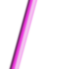Vertical pink neon rod with glowing dreamy aura and smooth radiant gradient. Abstract retro overlay light cutout design with bright saturation.