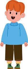 Smiling Boy in Cozy Sweater