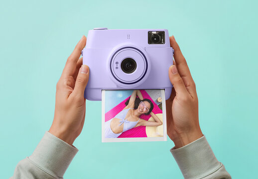 Instant Print Camera Mockup