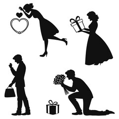 Wedding proposal gift giving romance love