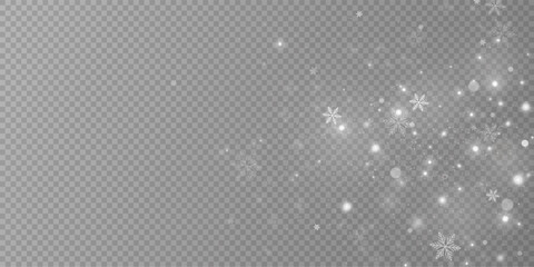 Heavy Snowfall PNG  Snowflakes and Christmas Snowflakes in Various Shapes, Transparent Background for Winter Design, Festive Illustration and Seasonal Decor