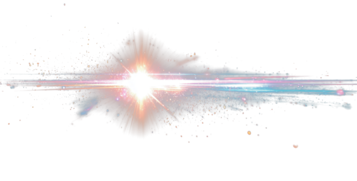 Glowing blue star flare with dreamy bokeh highlights, radiant sparkles, and transparent gradient effect for cosmic, sci-fi, or celebratory vector artwork.