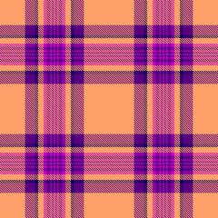 Classic tartan pattern featuring intersecting lines of peach, purple, and pink hues. A versatile background ideal for fashion, textiles, or festive designs.
