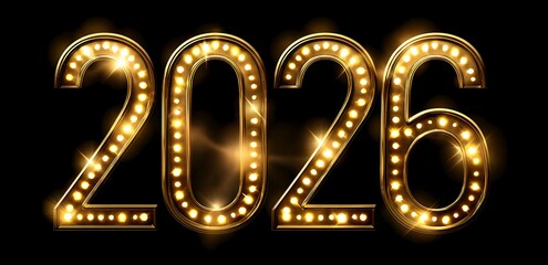 Shimmering 2026 Marquee Lights Celebrate New Year's Eve