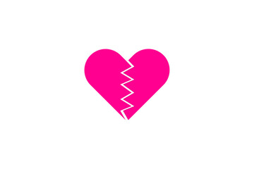 Broken Heart - 悲しい気持ちを表現する、ひびわれたハートの形（Broken Heart）
