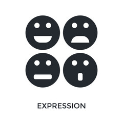 Expression Icon Glyph Style. Vector Illustration For Graphic Design
