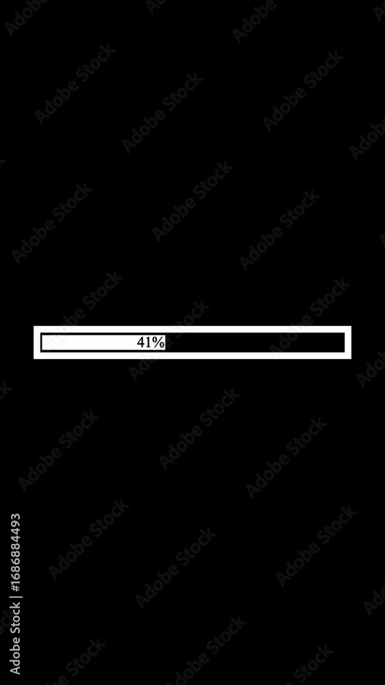 Aufkleber vertical video of progress bar at twenty percent on black background. progress bar displaying twenty