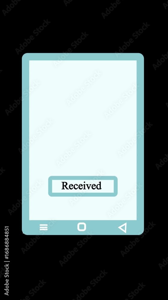 Aufkleber gold coin notification animation on digital tablet screen vertical video. vertical video of tablet r