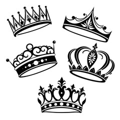 Black crowns and tiaras royal regal © Akshay