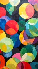 Abstract colorful circles pattern