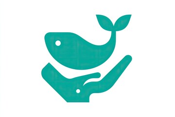 A whale is held gently in a hand.