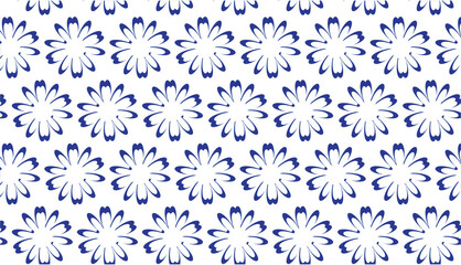 vector seamless pattern with flowers simple gorgeous art