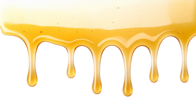 Close-up of golden, dripping honey, showcasing its smooth, fluid texture and inviting sweetness