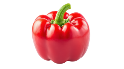 Red Bell Pepper isolated on a transparent background