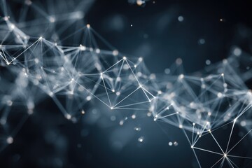 glowing network abstract lines nodes