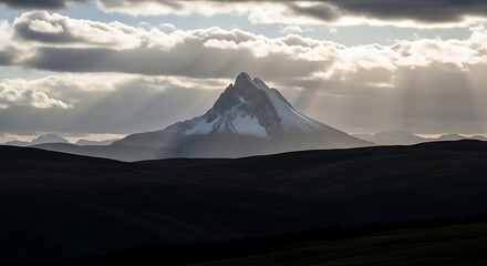 Majestic Andes Mountain Sunset.