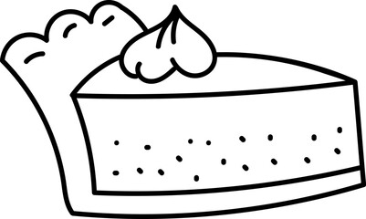 Slice of Pie with Cream