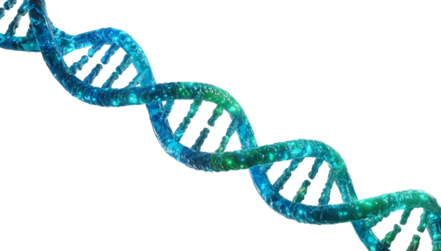 PNG Transparent Glowing DNA Helix Structure